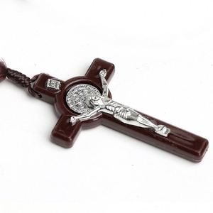 Chapelet Catholique Mecrt en Perles Acryliques Elliptiques 8*10mm, Collier Religieux, Bijou Chrétien, Cadeau de Pâques pour l'Église - Product Image 4