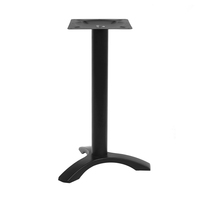 Base de table à trois pieds en fonte robuste, démontable et thermolaquée, pour projets hôteliers (vente en gros)
