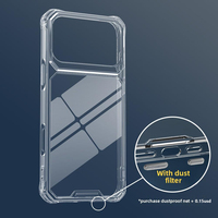 Coque de téléphone transparente 1,5 mm pour iPhone 17 Pro Max, protection antichoc avec coins renforcés en TPU et coque rigide en acrylique pour iPhone 16 Pro 15 14 Plus