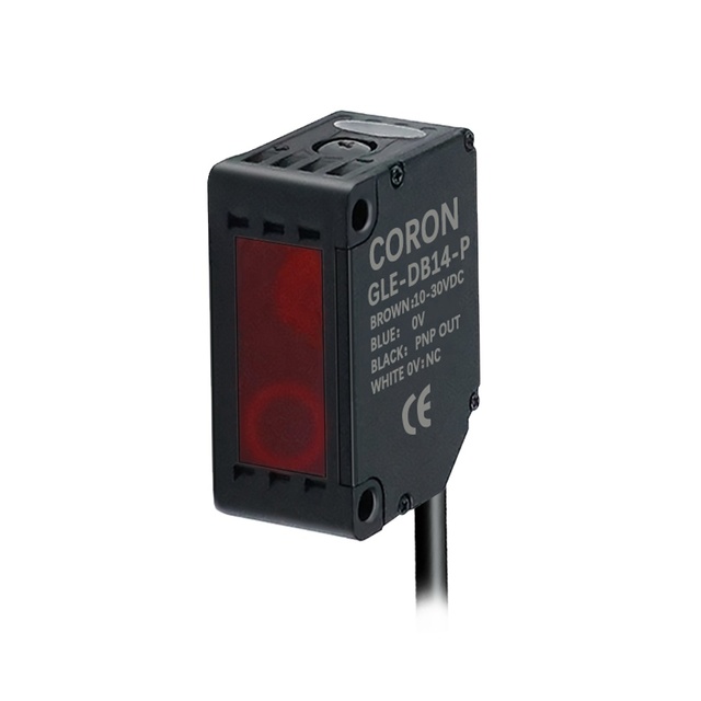 GLE-DB14-P 1m Laser Sensor Visible Red LED PNP Output Diffuse Reflection Type Background Suppression Long Distance Detection