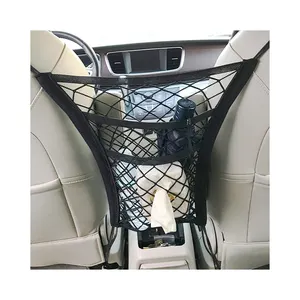 Sedile posteriore Pet Kids Driver Storage Netting Pouch Cargo Tissue Purse Holder Seat Back Net Bag Car Mesh Organizer