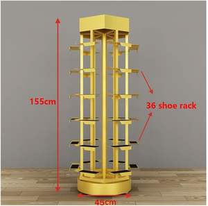 Mingtang Sneaker Shop Tienda minorista Zapatero giratorio Soporte de exhibición para tienda minorista - Product Image 2