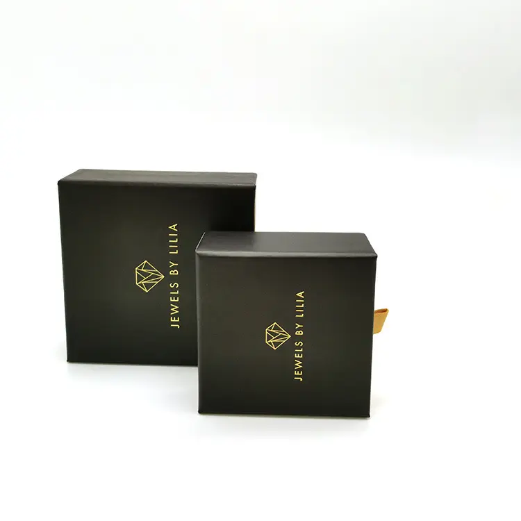 Quadratischer Karton Kleines Papier herausziehen Designer Slider Open Geschenk box Mini Schubladen boxen Hartfaser platte mit Schiebe deckel