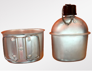 Botella de Agua de Aluminio Estilo Americano de 0.8L, Juego de 3 Piezas, 14.5x11x21cm, 292g, Ligera, con Bolsa Molle Estilo Segunda Guerra Mundial - Product Image 2