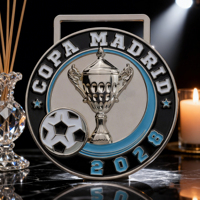 Fabricante de medallas de China Diseño personalizado barato Medallas de fútbol y trofeos Medallas de fútbol de esmalte de metal