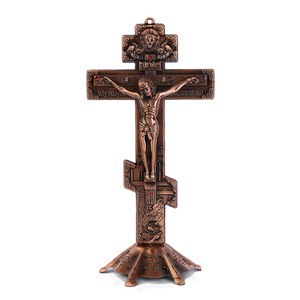 Grande Chiesa Reliquie Figurine Crocifisso Gesù Cristo Sul Supporto A Parete Croce <span class=keywords><strong>Antico</strong></span> Altare Religioso Casa Cappella Decorazione - Product Image 2
