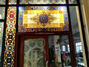 Vitrail Tiffany personnalisé et durable pour églises, hôtels et bâtiments |   Inserts de fenêtre de style européen à structure solide pour la décoration - Product Image 5