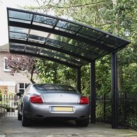 Avec haute neige/charge de pluie En Aluminium/PC Solide Abri De Voiture en polycarbonate creux feuille discount carports garages double carport