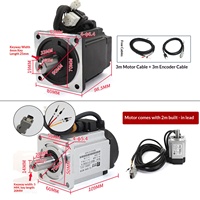 Kit de moteur servo monophasé 400W 750W avec boîte de vitesses planétaire, contrôleur intégré tout-en-un, vitesse variable 3000 tr/min