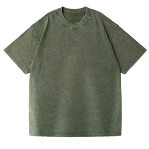 เสื้อทีเชิ้ตโอเวอร์ไซส์สำหรับผู้ชายผ้าคอตตอนซักแนววินเทจพิมพ์ลายแขนสั้นระบายอากาศได้ - Product Image 5