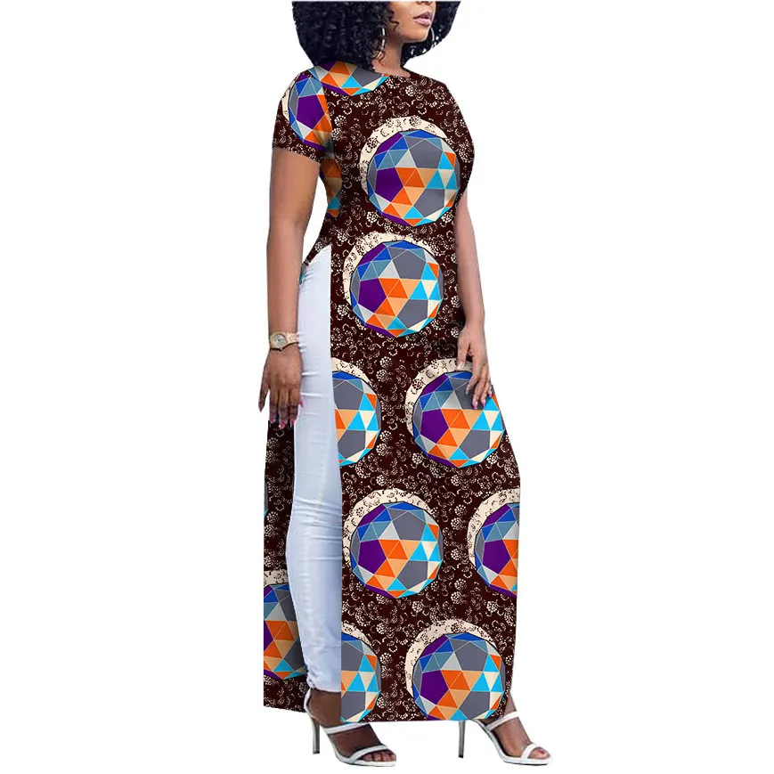 אפריקאי אמריקאי אפריקאי הדפסת בגדי אנקרה שעוות כותנה אפריקאית שמלות נשים ארוך