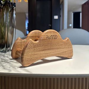 高級木製多層ダンベルラック、カスタムロゴ入り、持ち運び可能、安全な耐荷重性、ホームジム＆装飾アートに最適 - Product Image 4