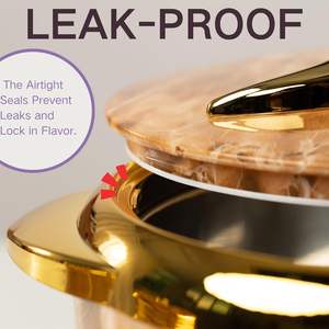 Ensembles chauffe-plats professionnels : Plats de service isothermes en acier inoxydable avec couvercles pour buffets, réceptions et repas quotidiens - Product Image 4