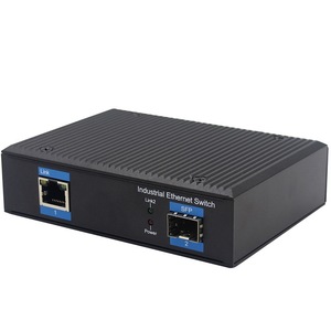 Commutateur réseau Gigabit 2 ports, commutateur industriel SFP, convertisseur de média Ethernet sur rail DIN avec prise en charge POE VLAN pour usage industriel - Product Image 1