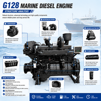 Motor Diésel Marino SCDC SDEC G128 de Alto Rendimiento, 162kw, 6 Cilindros, Refrigerado por Agua, para Barcos de Pesca, Barcos de Trabajo y Buques de Carga