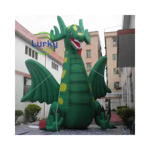 Advertising Inflatables Green Dragon Balloon Model Animal Inflatable Cartoon Character Dragon Balloon Design for Events