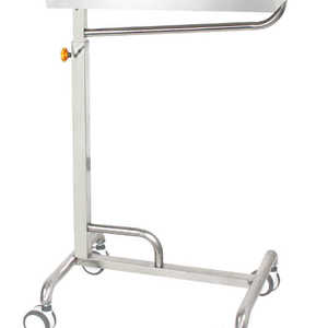 Chariot à instruments en acier inoxydable 304, plateau mobile chirurgical de 30 pouces de large, capacité de charge de 200 lb, pour usage hospitalier - Product Image 5
