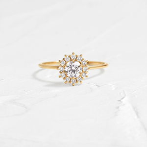 Aurellejewels Anello di Fidanzamento Classico con Diamante Coltivato in Laboratorio Taglio Brillante Rotondo 1CT, Placcato <span class=keywords><strong>Oro</strong></span> 18K, E VS1 Certificato IGI CVD/HPHT - Product Image 4