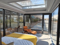 YAOQING Moducube Maison Capsule Mobile de Luxe, Maison Modulaire Préfabriquée, Mini-Bungalow avec Cuisine et Salle de Bain Complètes