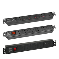 Unité de distribution d'alimentation (PDU) robuste en aluminium avec prise UK, câble d'alimentation personnalisé 14AWG 16AWG 18AWG, montage en rack 19 pouces pour centre de données