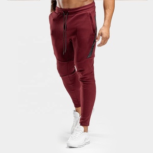 Pantalones de chándal para hombre de cintura alta para gimnasio, deporte informal, estilo de moda, tela antiarrugas para ropa de calle, lavado oscuro - Product Image 1
