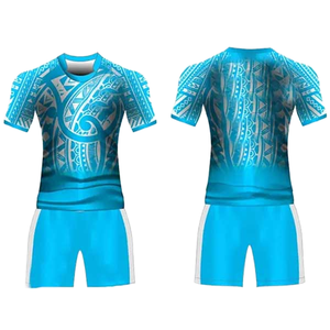 Ensemble d'uniformes de rugby unisexe pour adultes, respirant, écologique, antibactérien, en polyester, tendance, à prix abordable, vente chaude - Product Image 1