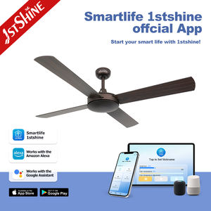 1stshine Ventilateur de plafond électrique silencieux 3 vitesses Moteur ventilateur de plafond à distance sans lumière - Product Image 6