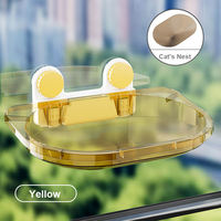 Hamac pour chat en plastique solide Starry Sky, grand lit suspendu avec ventouses, adhérence stable toutes saisons, écologique, amovible et lavable