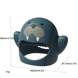 Juguete de silicona para la dentición del bebé para bebés de 0 a 6 meses, juguetes masticables para succionar, chupete de mano para bebés que amamantan - Product Image 6
