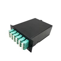Panneau de brassage en cassette MTP/MPO pour montage en rack 1U, panneau ODF 19 pouces avec 3 modules, compatible fibre 5G/4G POE, 12 x LC Duplex