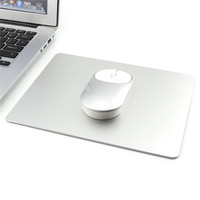 Op maat gemaakte logo metalen aluminium muismat gladde waterdichte harde gaming muismat voor pc laptop computer desktop