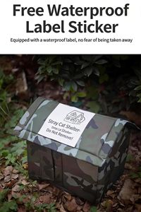 Rumah Anjing Tahan Air untuk Kucing Liar, Rumah Kucing Tertutup Tahan Angin untuk Semua Musim, Rumah Anjing Anti Lembab - Product Image 5