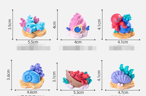 Dessin animé sculpture été sable <span class=keywords><strong>d</strong></span>écoration résine mer miniature coquille <span class=keywords><strong>maison</strong></span> conque pieuvre bateau océan <span class=keywords><strong>monde</strong></span> animaux figurines enfant jouet - Product Image 3