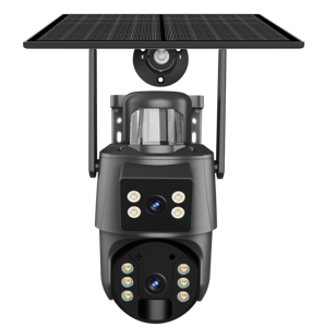 กล้อง Ubox SD400 4G แบบเลนส์คู่ ตรวจจับความเคลื่อนไหวด้วย PIR ความละเอียด 4MP สำหรับภายนอกอาคาร ใช้พลังงานแสงอาทิตย์ มาตรฐานกันน้ำ IP66 มองเห็นในเวลากลางคืน พร้อมระบบเสียงสองทางและสัญญาณเตือนภัย - Product Image 2