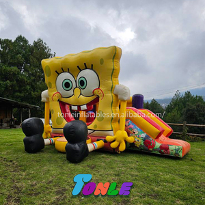 Hot bán trẻ em Inflatable bouncy SpongeBob Patrick mô hình ngôi sao Inflatable với Slide nhân vật hoạt hình cho trẻ em thời gian hạnh phúc - Product Image 1