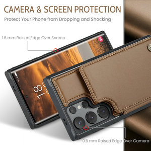 Étui en cuir RFID CaseMe pour accessoires de téléphone Samsung S24 ultra, étui portefeuille avec porte-cartes pour Samsung S24 ultra S23 <span class=keywords><strong>FE</strong></span> S22 <span class=keywords><strong>S21</strong></span> - Product Image 4