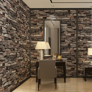 Factory Supply Cheap Stone Wall Paper Rolls 3d Brick Pvc Self Adhesive Wallpaper