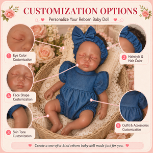 BAkwbwBY Muñeca Bebé <span class=keywords><strong>Reborn</strong></span> de Silicona de 12 Pulgadas, Realista, Niña Afroamericana con Traje Azul, Caja de Regalo, Biberón, Perfecta <span class=keywords><strong>para</strong></span> Niños - Product Image 4