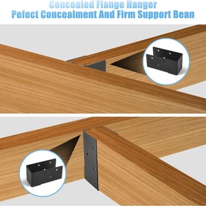 Hidden Beam Support Bracket Keel Hanger Outdoor Flange Bracket Crossbeam Handrail Fence Reinforcement <b>Plate</b> - Product Image 2