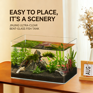 Acquario da Tavolo in Vetro Ultra-Trasparente Termoformato per Soggiorno, Piccolo Acquario per Piante Acquatiche e <span class=keywords><strong>Tartarughe</strong></span> - Product Image 3