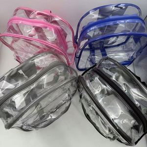Sac à dos transparent en PVC imperméable pour sports de plein air, stades, concerts et voyages de loisirs - Sac d'étudiant unisexe avec bretelles à coussin d'air - Product Image 3