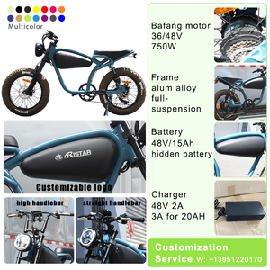 Bicyclette électrique Oem vintage chinoise, vélo électrique de montagne à batterie au lithium à 7 vitesses, vélo électrique à gros pneus, vélo de plage <span class=keywords><strong>Cruiser</strong></span> - Product Image 4