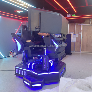 9D VR trong nhà đua xe mô phỏng ba màn hình ba trục thép bền Arcade máy cho nhà sử dụng trung tâm mua sắm phiêu lưu - Product Image 3