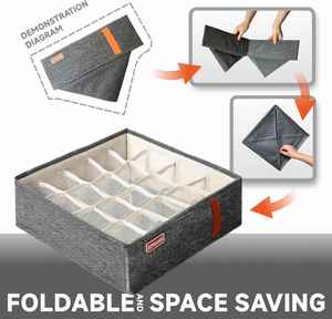 Foldable Bedroom Closet Cabinets <b>Wardrobe</b> Organizer with Clothes Drawers PP Board Underwear and Bra Storage Box - Product Image 4