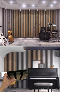 Panneaux acoustiques en placage, isolation phonique, panneau mural en bois insonorisé, <span class=keywords><strong>dalle</strong></span> insonorisée, MDF, polyester <span class=keywords><strong>acoustique</strong></span>, panneaux acoustiques - Product Image 5