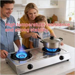 Двухконфорочная варочная панель из нержавеющей стали Guangdong, мощность 3.<span class=keywords><strong>2</strong></span>-5.4 кВт, КПД 55% для дома/отеля/автодома - Product Image 4