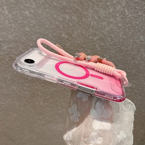 Funda Magnética 3 en 1 Transparente de PC y TPU con Degradado de Color para iPhone 13 14 15 16 17 Pro Max, Diseño de Tres Capas con Correa - Product Image 2