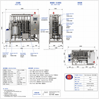 500L Fruit Sap Pasteurisatiemachine Plaatpasteuriseur