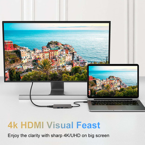 Type-C To <b>Hdmi</b> 5 In 1 Docking Station Aluminum Alloy <b>Usb</b> Hub <b>With</b> <b>Hdmi</b> And <b>Usb</b> Ports For Laptop Computer - Product Image 4