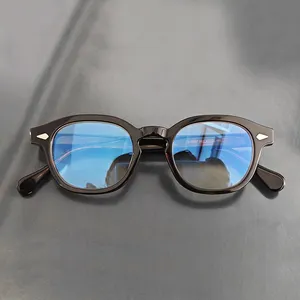 2024 nouvelle conception montures de lunettes optiques pour femmes hommes solide Anti-lumière bleue lunettes cadre rond avec acétate